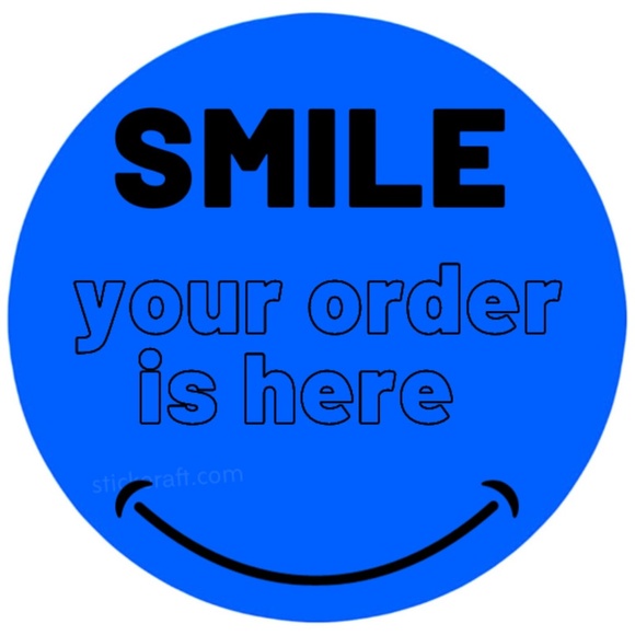 Smile Your Order Is Here Stickers - Round Packaging Labels - 100 Pcs Pack - Picture 4 of 13